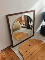 Vintage spiegel in houten kader 70s, Huis en Inrichting, Woonaccessoires | Spiegels, Ophalen, Zo goed als nieuw