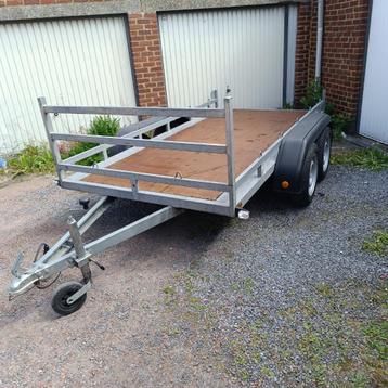 Remorque plateau 750kg pour transporter moto quad ou outre, Enlèvement, Comme neuf