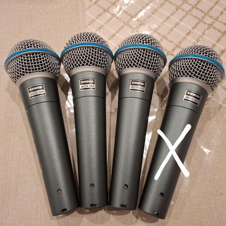 !! 3 Shure Beta 58A!!, Muziek en Instrumenten, Microfoons, Nieuw, Zangmicrofoon, Ophalen of Verzenden