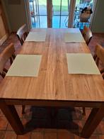 Keukentafel met stoelen in teakhout, Ophalen