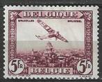 Belgie 1930 - Yvert/OBP 5PA - Vliegtuig boven Brussel (PF), Postzegels en Munten, Verzenden, Met plakker, Luchtvaart
