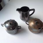 melkkannetje en 2 suikerpotjes in Duits hotel zilver, Antiek en Kunst, Ophalen, Zilver