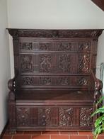 Banquette de coffre ancienne - richement sculptée, Enlèvement