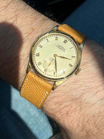18kt goud horloge Vulcain Chronometre calatrava  beschikbaar voor biedingen
