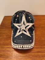 Jolie casquette en jeans, perles et strass 100% coton. TU, Ophalen of Verzenden, Zo goed als nieuw, One size fits all, Pet
