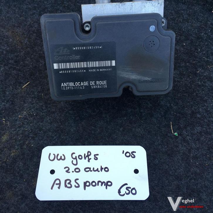 Vw Golf 5 2.0 autom. 2005  ABS Pomp  BSS5B10B245K    5WK8410, Auto-onderdelen, Remmen en Aandrijving, Gebruikt, Ophalen of Verzenden