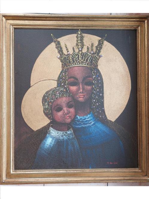 Tableau religieux la Vierge noire de Halle ge, Antiquités & Art, Art | Peinture | Moderne, Enlèvement