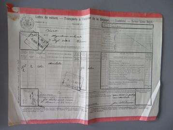 Lettre de voiture ferroviaire belge 1906 Diest à Tienen, Envoi, Comme neuf, Train, Autres types