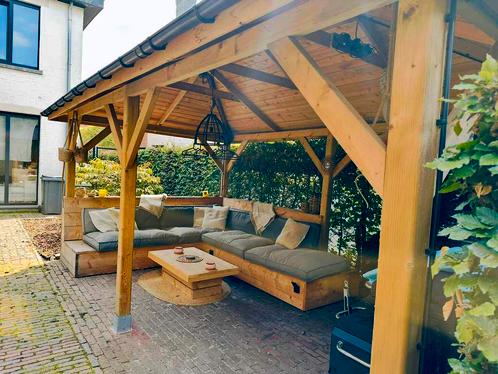 Pergola mét loungebank en salontafel, Tuin en Terras, Overkappingen, Zo goed als nieuw, Ophalen