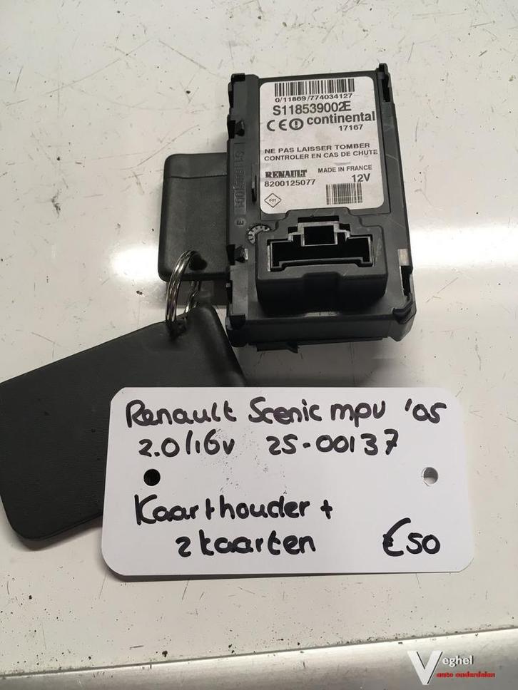 Renault Scenic 2.0 16v 2005 2500137   KaartLezer Kaarthouder, Autos : Pièces & Accessoires, Carrosserie & Tôlerie, Utilisé, Enlèvement ou Envoi