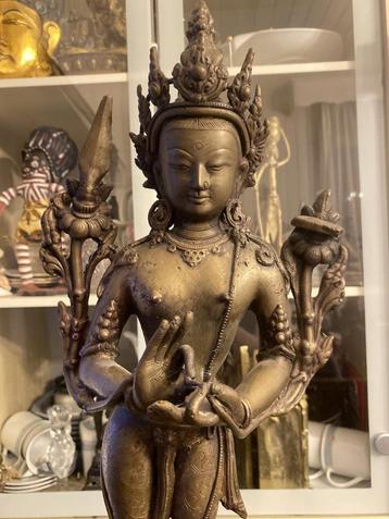 Tibetaans bronzen verguld Tara Bodhisattva 47 cm beschikbaar voor biedingen