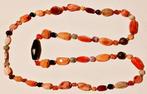 Collier artisanal NEUF pierres agate + jaspe + onyx, 90 cm, Handtassen en Accessoires, Kettingen, Overige kleuren, Nieuw, Ophalen of Verzenden