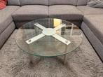 Table basse design en verre à vendre, Maison & Meubles, Verre, Rond, 50 à 100 cm, Enlèvement