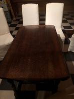 eetkamertafel met 8 stoelen, Huis en Inrichting, Ophalen, Zo goed als nieuw, Landelijk