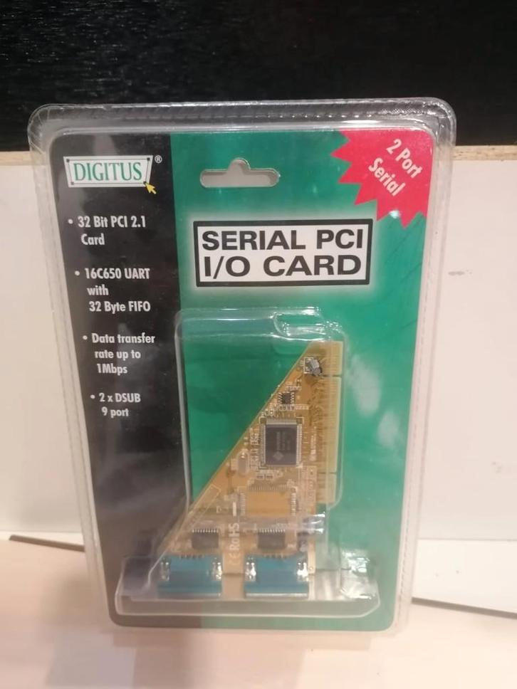 Digitus seriële I/O 2-poorts PCI-kaart, Computers en Software, Capture cards, Nieuw, Ophalen