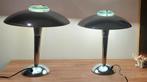 Une paire de lampes champignons chromées vintage., Maison & Meubles, Lampes | Lampes de table, Comme neuf, Enlèvement ou Envoi