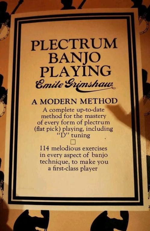 Plectrum banjo playing - Emile Grimshow modern methode, Muziek en Instrumenten, Bladmuziek, Zo goed als nieuw, Les of Cursus, Country en Western