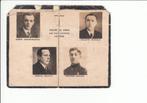 40-45: 4 oorlogsslachtoffers bevrijding Wevelgem 03/09/1944, Collections, Images pieuses & Faire-part, Enlèvement ou Envoi, Image pieuse
