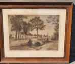 Gravure Jemappes signe Victor dieu, Antiek en Kunst, Kunst | Etsen en Gravures, Ophalen of Verzenden