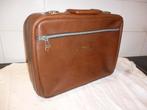 Oude valies in simili skay bruine koffer vintage sixties, Ophalen of Verzenden