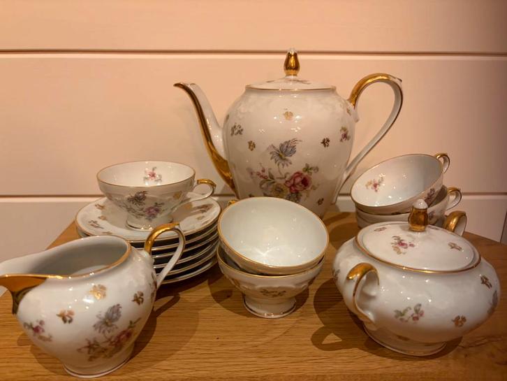 Koffieservies 6p - Bavaria - perfecte staat- romantisch, Antiek en Kunst, Antiek | Servies compleet, Ophalen