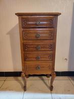 Chiffonnier en chêne style Louis XIV, Huis en Inrichting, Ophalen, Minder dan 50 cm, Gebruikt, 5 laden of meer