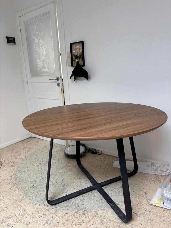 Eettafel 120cm, Huis en Inrichting, Tafels | Eettafels, Gebruikt, 100 tot 150 cm, 100 tot 150 cm, Vier personen, Rond, Overige houtsoorten