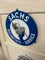 Sachs emaille reclamebord, Verzamelen, Ophalen, Gebruikt, Reclamebord