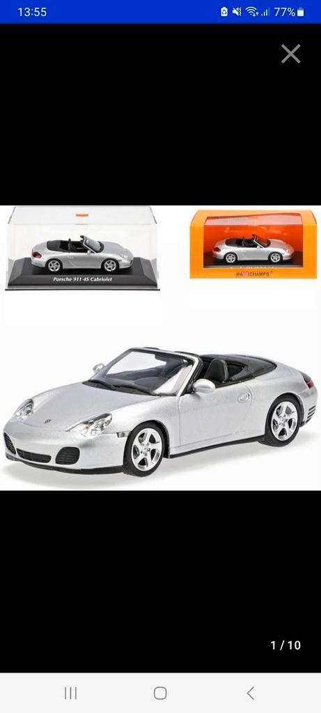 Maxichamps porsche 911 4s cabriolet silver, Hobby en Vrije tijd, Modelauto's | 1:43, Nieuw, Auto, Ophalen of Verzenden