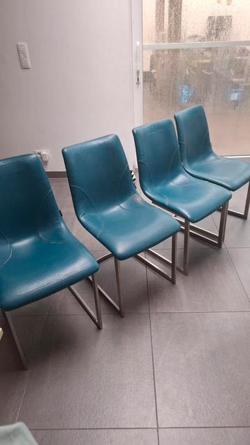 Set van 4 lederen stoelen XOON, Enlèvement, Utilisé, Quatre