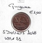 Guyana, 5 Dollars 2018., Postzegels en Munten, Ophalen of Verzenden, Zuid-Amerika, Losse munt