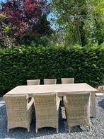 Grote tuintafel met 6 stoelen, Ophalen of Verzenden