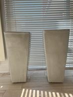 2 witte grote plantenpotten/ plantenbak in keramiek, Tuin en Terras, Ophalen, Tuin, Steen, Overige vormen