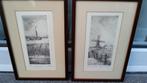 Anna Doedijns, twee lijnetsen met aquatint, Ophalen of Verzenden
