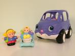 Fisher Price : Little People. Auto moeder, baby, kinderwagen, Ophalen, Zo goed als nieuw, Speelset, Met geluid