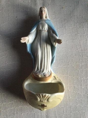 Bénitier porcelaine Vierge bras ouverts