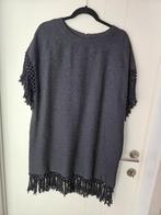 Gitzwart kleedje met franjes maat xl, H&M, Zwart, Maat 46/48 (XL) of groter, Nieuw