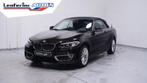 BMW 218 2-serie Cabrio 218i Luxury Navi Clima Leder Apple Ca, Zwart, Bedrijf, Handgeschakeld, Navigatiesysteem