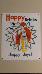 Reclamebord “happy drinks happy days!”, Verzamelen, Ophalen of Verzenden, Zo goed als nieuw, Reclamebord