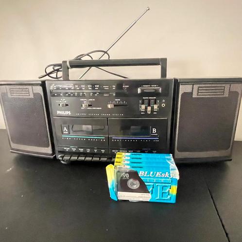 Lecteur cassette Philips + Radio Nostalgia, TV, Hi-fi & Vidéo, Radios, Comme neuf, Radio, Enlèvement ou Envoi