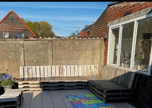 Gratis Palleten Lounge, Tuin en Terras, Tuinbanken, Gebruikt, Hout, Ophalen