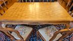 Eiken eettafel in marqueterie, Louis xv, Ophalen