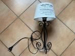Zwart stalen tafellamp H 34cm x 16cm decor lampenkap, Minder dan 50 cm, Gebruikt, Metaal, Cosy cottage