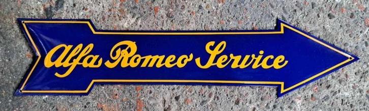 Alfa romeo service emaillen reclame bord veel andere borden, Verzamelen, Merken en Reclamevoorwerpen, Zo goed als nieuw, Reclamebord