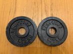 2x Halterschijf 1,25 kg, Sport en Fitness, Ophalen, Gebruikt, Halterschijven