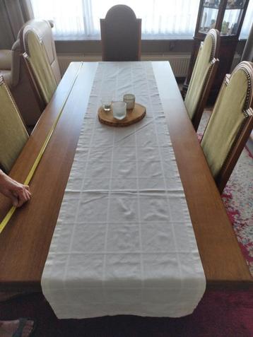 Eettafel 2m x 90cm met 6 stoelen + salontafel beschikbaar voor biedingen