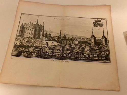 Bornival château kasteel Cantillon 1770, Antiek en Kunst, Kunst | Etsen en Gravures, Ophalen of Verzenden
