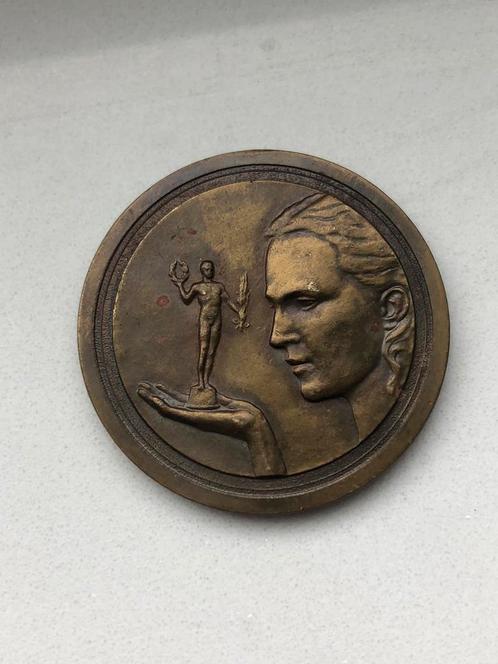 Medaille • brons • Georges Contaux • stuk • vintage, Postzegels en Munten, Penningen en Medailles, Brons, Ophalen