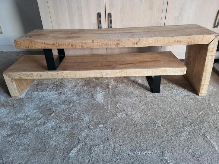 Mangohouten TV-meubel VidaXL, Huis en Inrichting, Kasten |Televisiemeubels, Ophalen