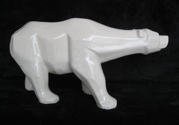Grote Art Deco ijsbeer '1930, Antiquités & Art, Antiquités | Céramique & Poterie, Enlèvement